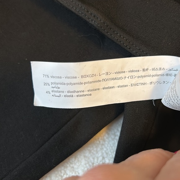 Zara Black Ponte Double Belted Ankle Slit Pants - Picture 10 of 10